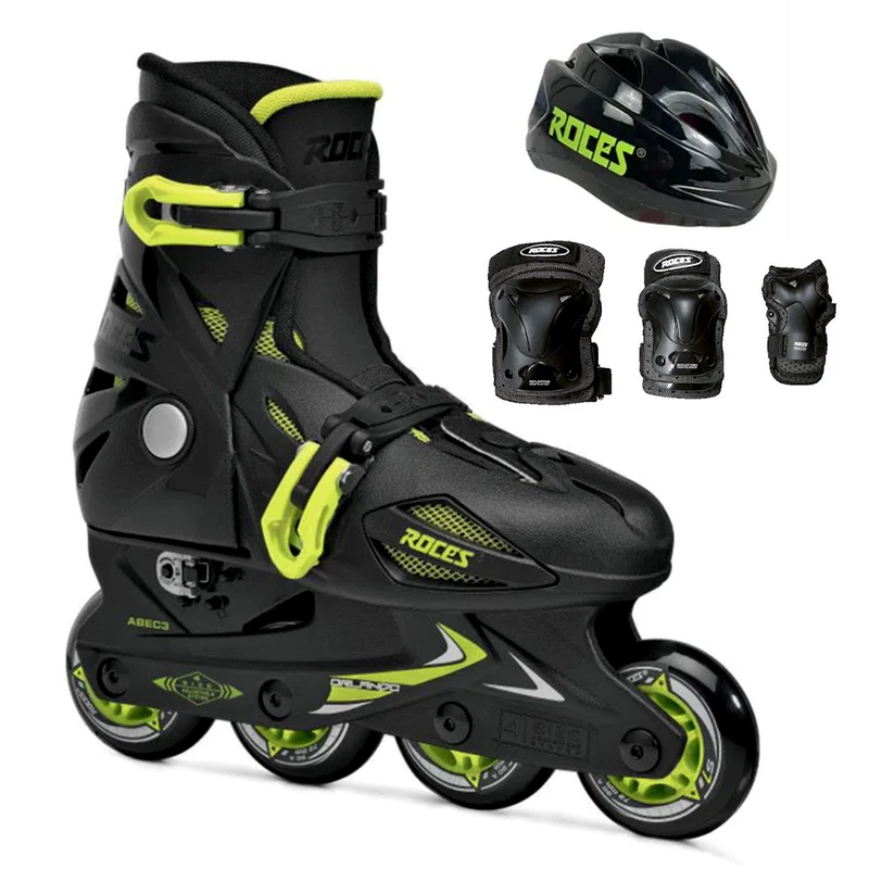 اسکیت کفشی روسز مدل اورلاندو به همراه کلاه و لوازم ایمنی – ایمنی، راحتی و طراحی ایتالیایی برای کودکان